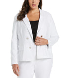 Plus Size Cropped Satin Luxe Jacket